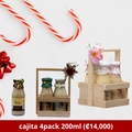 Cajita de madera 4 pack de 200ml